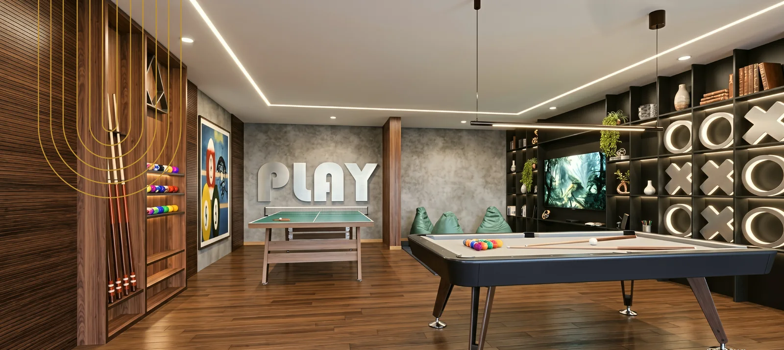 Pristine 60 indoor games room